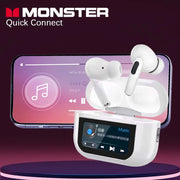 MONSTER Touch Screen Bluetooth Headphones TWS Bluetooth5.3 Earbuds ANC Noise Reduction Eardphones Dual Connection Sports headset