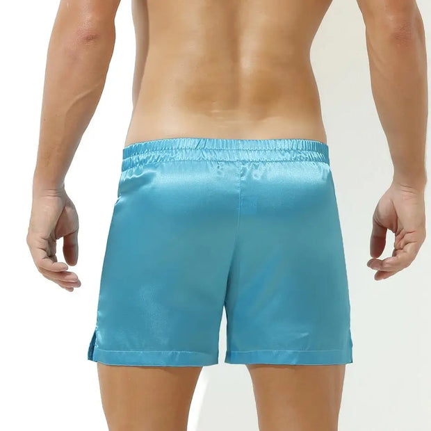 Men's Sleep Bottoms Sexy Pajamas Shorts Soft Silky Loose Boxers Shorts Underwear Men Home Lounge Arrow Panties Men Sleepwear