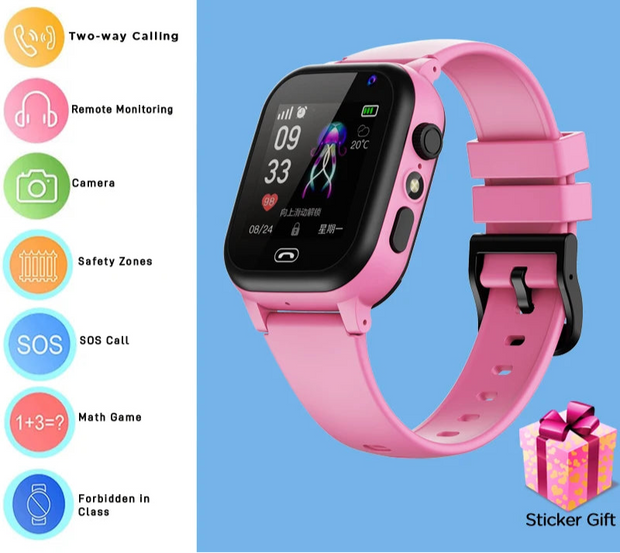 ﻿ 4G Sim Card 2G Internet Kids Smart Watch