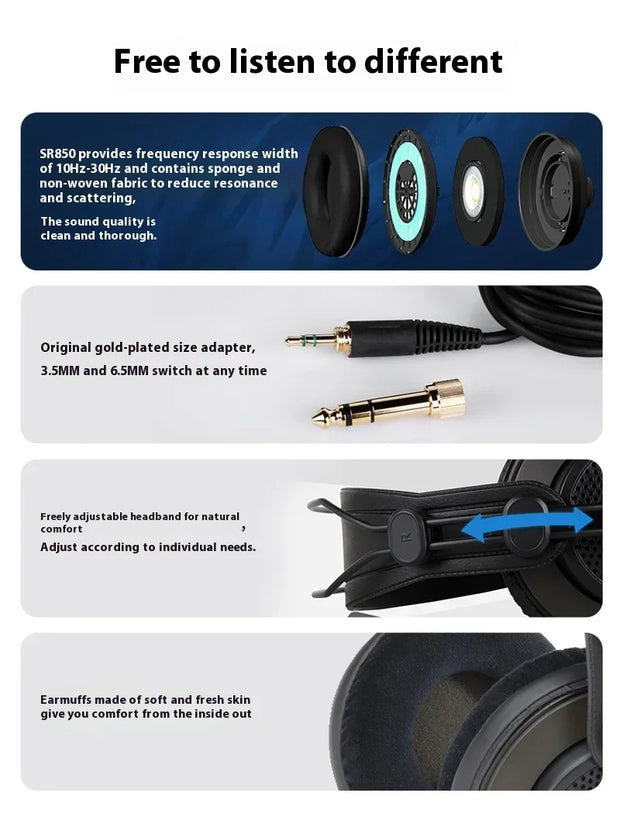 SAMSON SR850 Wired Semi-Closed Headphone