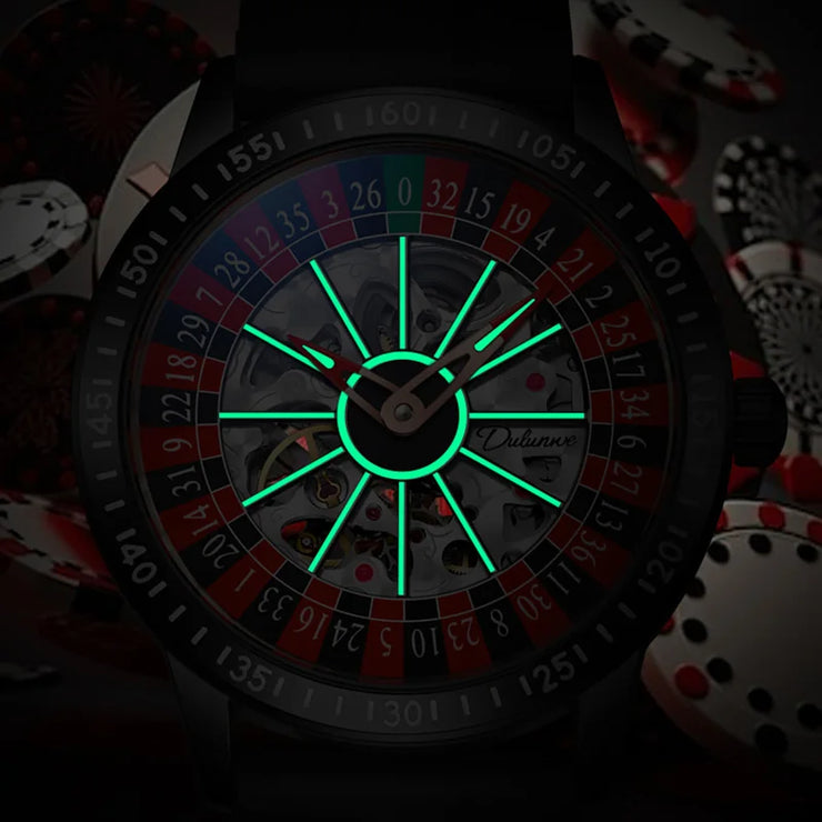 Men Mechanical Watch Automatic Luxury Gambling Rotating Plate Dial Wristwatch Man Casual Waterproof Luminous Clock Reloj Hombre