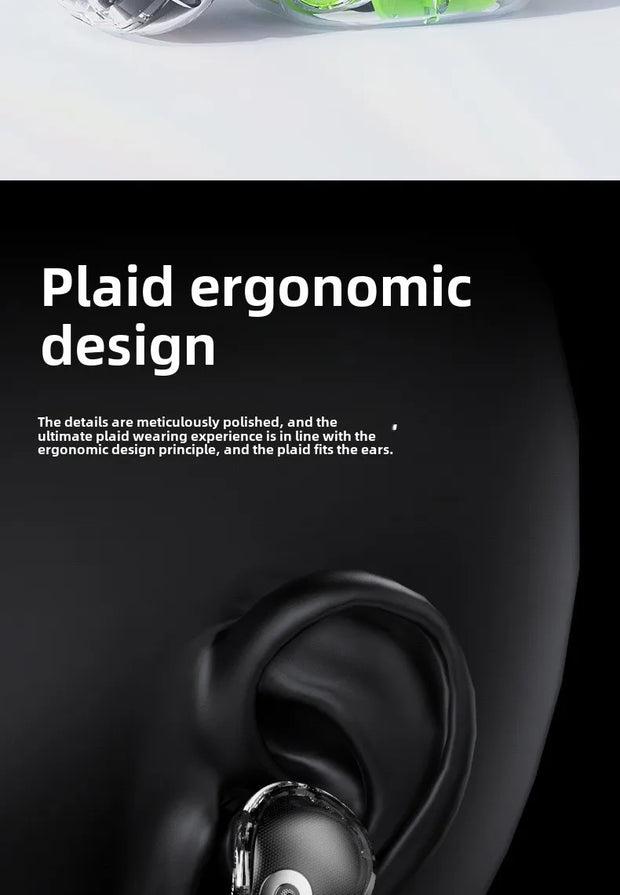 Wireless Bluetooth-compatible Earphones Intelligent Touch Color LCD Screen TWS Earbuds HIFI Noise Reduction Stereo Earphones