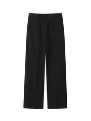 Willshela Women Fashion Solid Lace Up Side Zipper Straight Pants Vintage High Elastic Waist Female Chic Lady Trousers