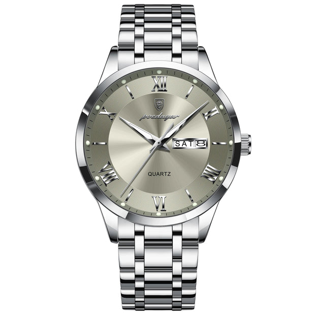 Men Waterproof Luminous Week Date Sports Wristwatch