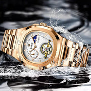 LIGE Classic Retro Men Watch Fashion Business Men's Mechanical Wristwatches Top Brand Luxury Waterproof Automatic Watch For Men