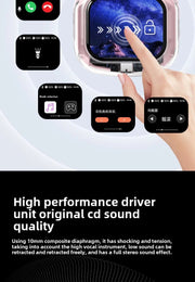 Wireless Bluetooth-compatible Earphones Intelligent Touch Color LCD Screen TWS Earbuds HIFI Noise Reduction Stereo Earphones