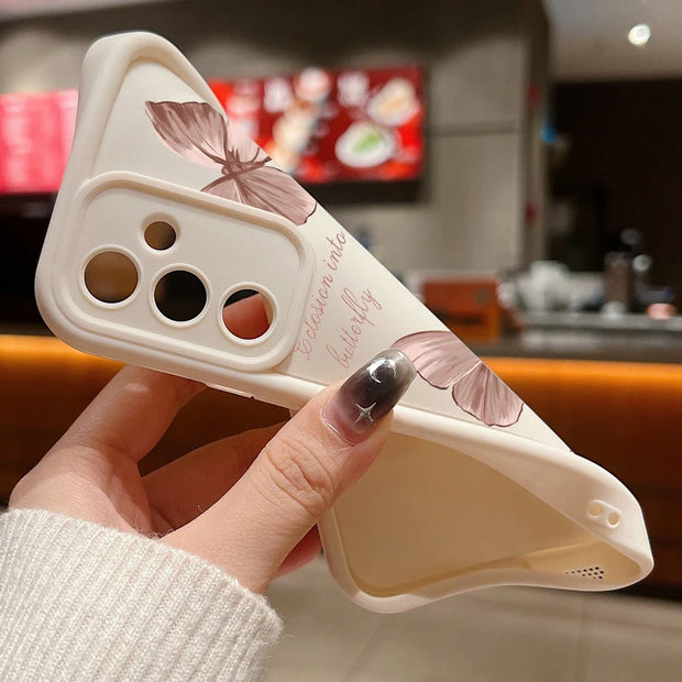 New Gold Butterfly Soft TPU Case