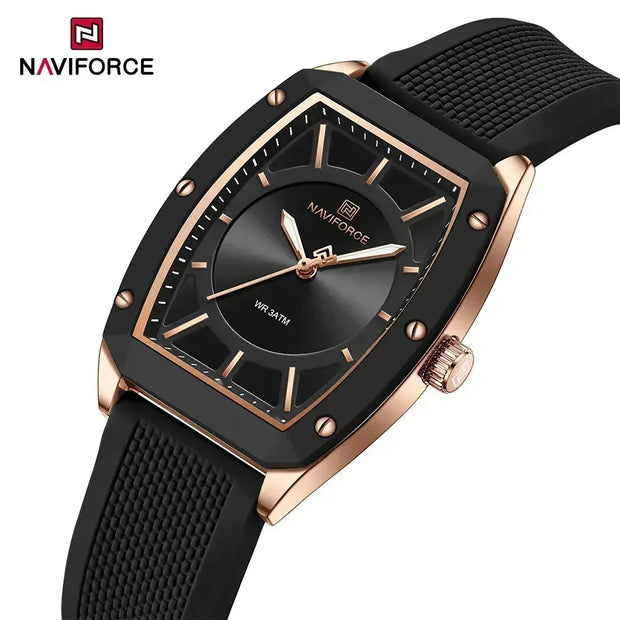 NAVIFORCE NF5049 New Women Watch  Fashion Elegant for Ladies Sports Waterproof Silica Strap Quartz Clock