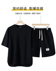 2025 Summer Sets Men Fashion Short Sleeve Shirt/Shorts Two-piece Mens Streetwear Loose Hollow Out Set Mens Short Sets M-4XL TZ16