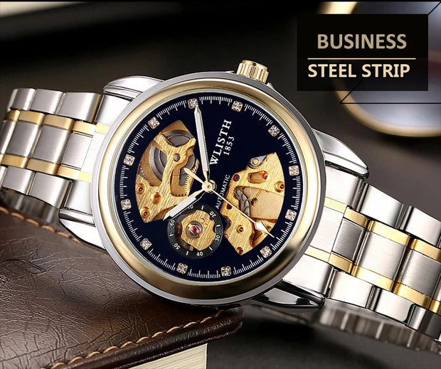 Fashion Hollow Business Tourbillon Automatic Mechanical Watch for Men