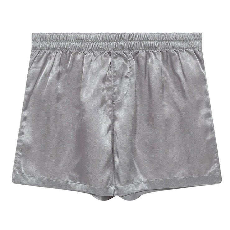 Men's Sleep Bottoms Sexy Pajamas Shorts Soft Silky Loose Boxers Shorts Underwear Men Home Lounge Arrow Panties Men Sleepwear