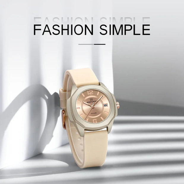 NAVIFORCE NF7107 Quartz Calendar Waterproof and Shockproof Watches for Women Clocks