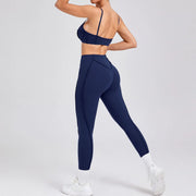 New Yoga Set Women Tracksuit Workout Legging Athletic Suit Gym Push Up Legging Fitness Bra Sports Wear Active Wear