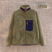 Motorcycle Outdoor Wool Jacket Men Women Double Sided Thick Plush Rider Ride Suit Lambing Wool Windproof Warm Fashionable Jacket