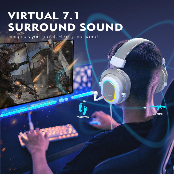 7.1 Surround Sound/3-EQ/MIC,Over-ear Headphone