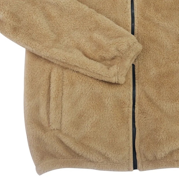 2025 Men's Casual Double-sided Plush Warm Jacket Autumn Winter Thick Wool Coats Solid Hooded Fleece Hoodies Loose Men Clothing