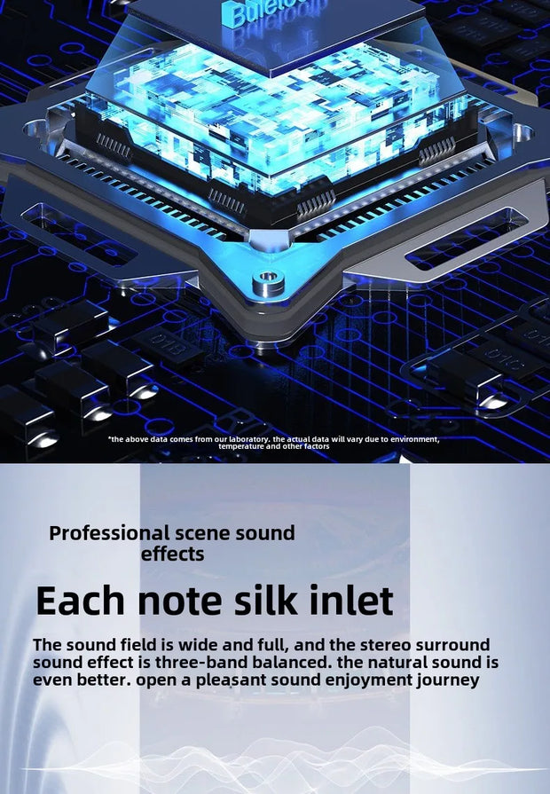 Wireless Bluetooth-compatible Earphones Intelligent Touch Color LCD Screen TWS Earbuds HIFI Noise Reduction Stereo Earphones
