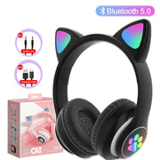 New Flash Lamp Cute Cat Ears Headphone