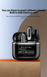 2025 high-quality V8 wireless Bluetooth earphones with ANC noise reduction and built-in microphone, waterproof earplugs