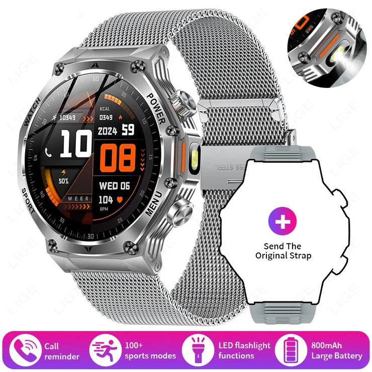 800mAh Large Battery Heart Rate Blood Oxygen Health Smartwatch