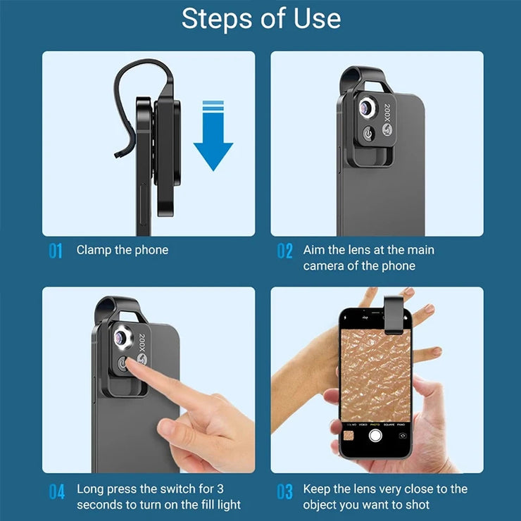 200X Microscope Cell Phone Lens
