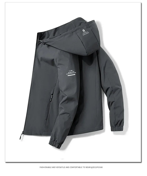 Hooded Jacket for Men 2024 Bomber Jacket Men's Windbreakers Zipper Coats Spring Autumn Casual Cargo Jacket Men Fashion Outerwear