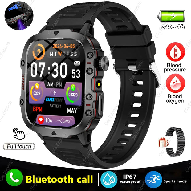 2025 New Rugged Military Fitness Smart Watch