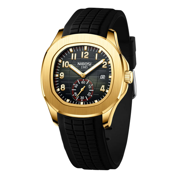 NIBOSI Sport Men Watch Waterproof Luminous Silicone Date Watch Men Top Brand Luxury AQUANAUT Quartz Watches for Men Reloj Hombre