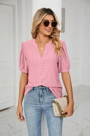 Womens Tops V Neck Ruffle Sleeve Blouses Short Sleeve Casual Tops T-Shirts for Women Autumn Winter
