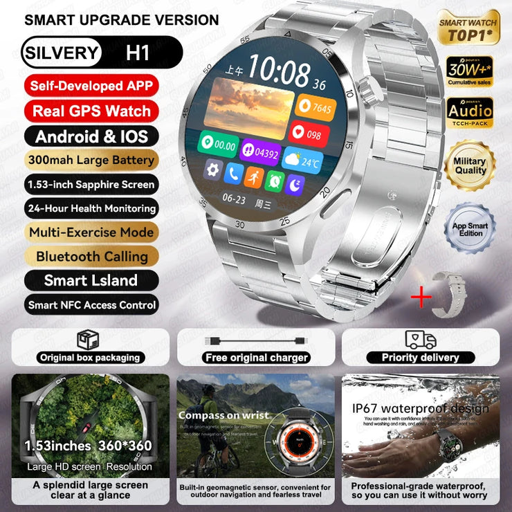 New Waterproof Bluetooth Call NFC Smartwatch