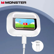 MONSTER Touch Screen Bluetooth Headphones TWS Bluetooth5.3 Earbuds ANC Noise Reduction Eardphones Dual Connection Sports headset