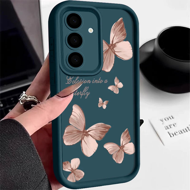 New Gold Butterfly Soft TPU Case