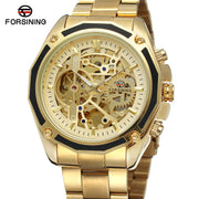 2024 Stainless Steel Skeleton Mechanical Watch Male Automatic Movement Man Wrist Watches Waterproof High End Luxury reloj hombre