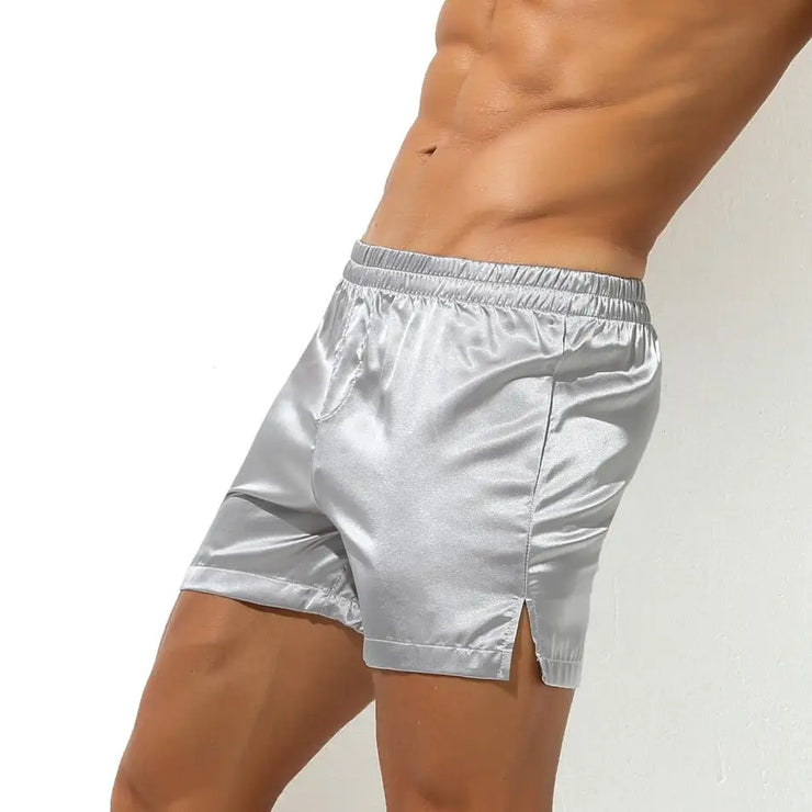 Men's Sleep Bottoms Sexy Pajamas Shorts Soft Silky Loose Boxers Shorts Underwear Men Home Lounge Arrow Panties Men Sleepwear