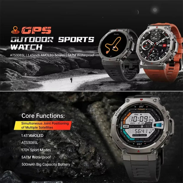 New T-Rex 3 Built-in GPS Smartwatch