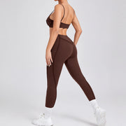 New Yoga Set Women Tracksuit Workout Legging Athletic Suit Gym Push Up Legging Fitness Bra Sports Wear Active Wear
