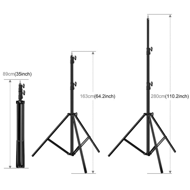 PULUZ 2.8m Height Foldable 3 Sections Tripod