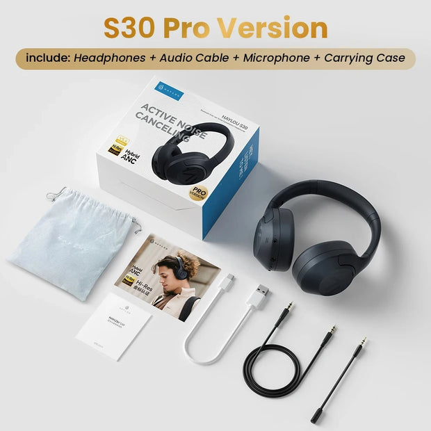 HAYLOU S30 Wireless Bluetooth 5.4 Headphones