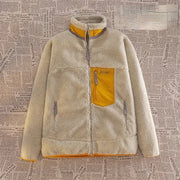 Motorcycle Outdoor Wool Jacket Men Women Double Sided Thick Plush Rider Ride Suit Lambing Wool Windproof Warm Fashionable Jacket