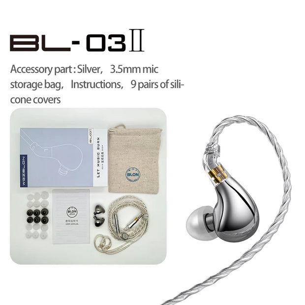 10mm Dual Chamber Dynamic Driver Earphone