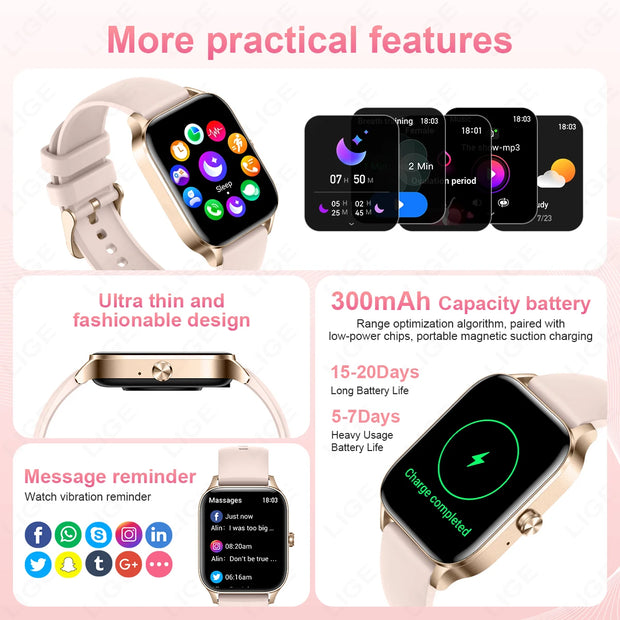 New LIGE Fashion Smart Watch