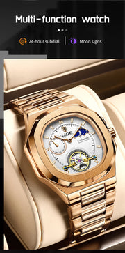 LIGE Classic Retro Men Watch Fashion Business Men's Mechanical Wristwatches Top Brand Luxury Waterproof Automatic Watch For Men