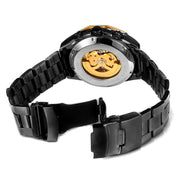 2024 Stainless Steel Skeleton Mechanical Watch Male Automatic Movement Man Wrist Watches Waterproof High End Luxury reloj hombre