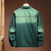 Fashion high-end American casual MEN'S denim jacket High Street trendy brand retro loose large-sized washing workwear top
