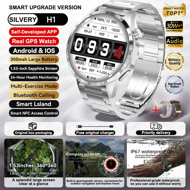 New Waterproof Bluetooth Call NFC Smartwatch
