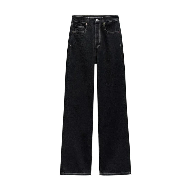 Vintage Belt Denim Jacket Pants Set Women Lapel Single Breasted Jackets Pockets Straight Jeans 2025 Spring Lady Street Outfits