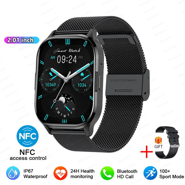 Women AMOLED Screen Bluetooth Call  NFC Sport Watch