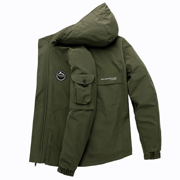 Men Outdoor Jacket New Spring Autumn Hooded Waterproof Casual Jacket Coat Men Tactics Military Jacket Men Plus Size M-8XL