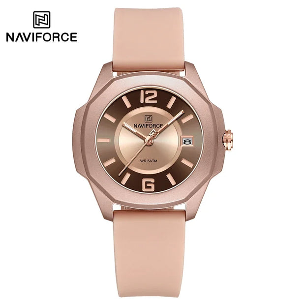 NAVIFORCE NF7107 Quartz Calendar Waterproof and Shockproof Watches for Women Clocks