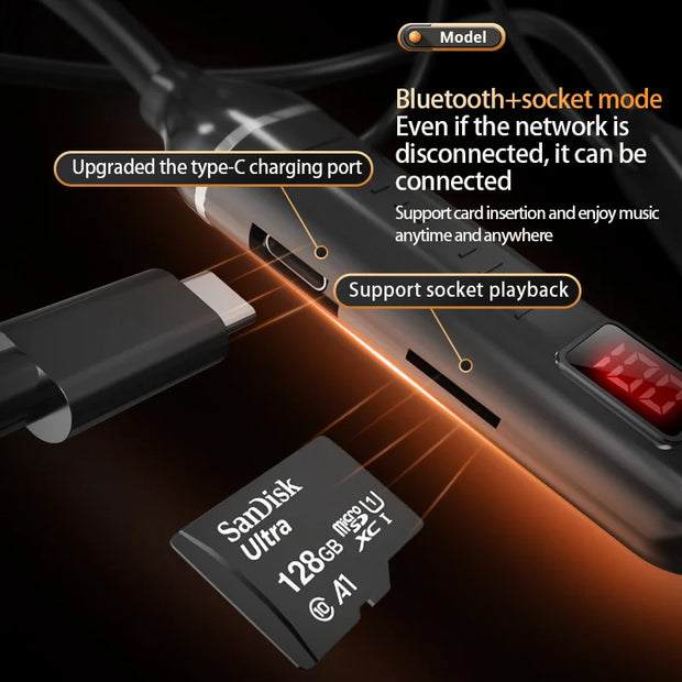 New Wireless Neckband Bluetooth Earphone